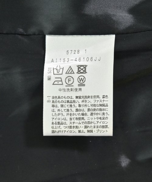 UNTITLED（アンタイトル）ノーカラージャケット 黒 サイズ:3(L位) レディース/2200717271023