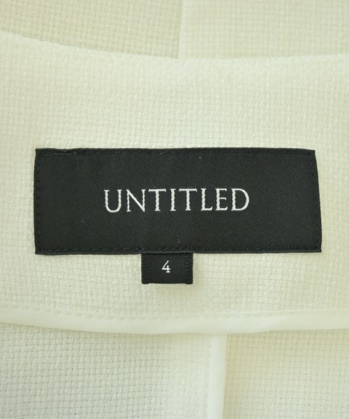 UNTITLED（アンタイトル）ノーカラージャケット 白 サイズ:4(XL位) レディース/2200685069028