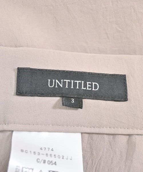 UNTITLED（アンタイトル）その他 ベージュ サイズ:3(L位) レディース/2200686705109