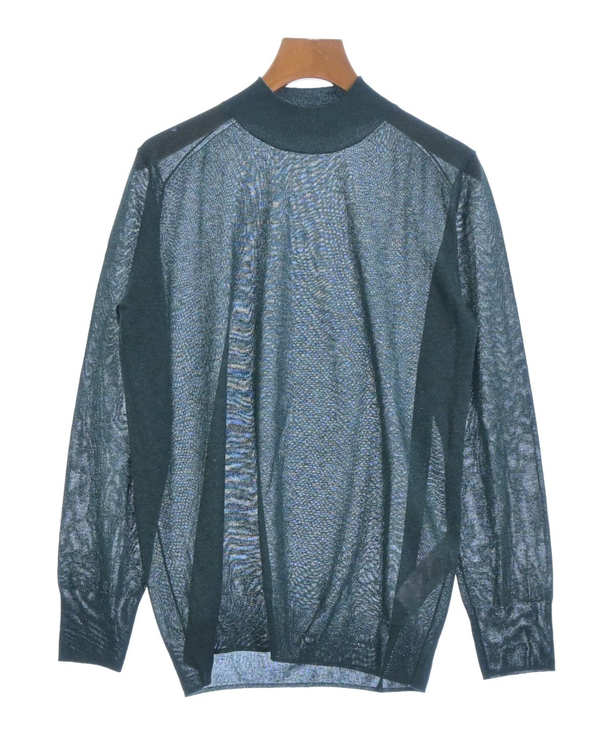 【インディゴ染め】英国製スコットランド製生地ニットセーター青　超高品質❗️超美品 INDIGO DRIVERS KNIT -ONE WASH- | SEVEN BY SEVEN