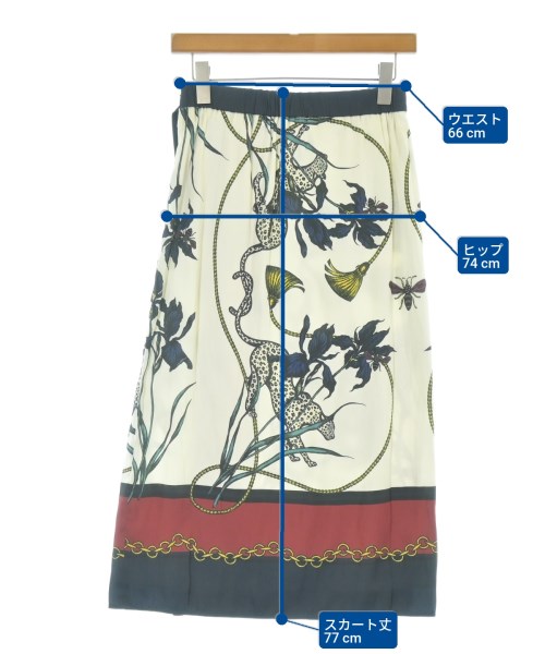 I C B（アイシービー）ロング・マキシ丈スカート 白 サイズ:2(M位) レディース/2200655284017