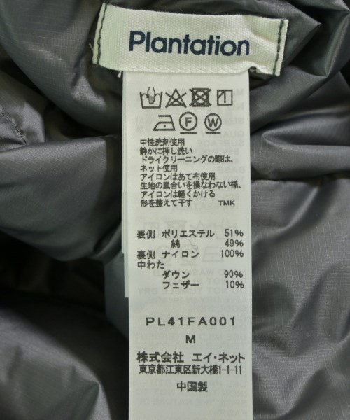 plantation（プランテーション）ダウンコート グレー サイズ:M レディース/2200641059018