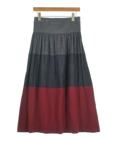 plantation(プランテーション)ひざ丈スカート 紺 サイズ:M/2200643969049