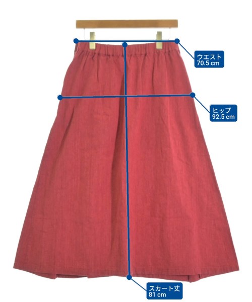 plantation（プランテーション）ロング・マキシ丈スカート 赤 サイズ:M レディース/2200611535054