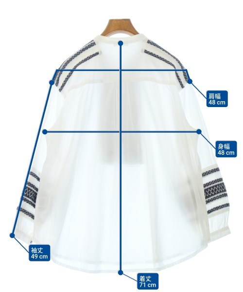 plantation（プランテーション）カジュアルシャツ 白 サイズ:M レディース/2200649631254