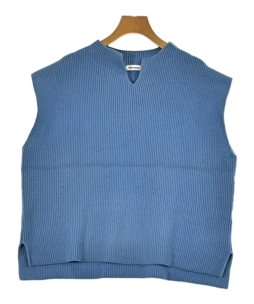 plantation(プランテーション)ベスト 青 サイズ:M/2200657063023