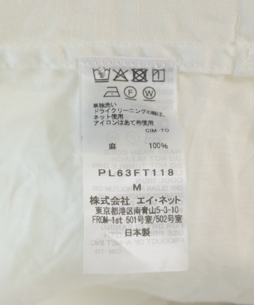 plantation（プランテーション）シャツワンピース 白 サイズ:M レディース/2200711471016