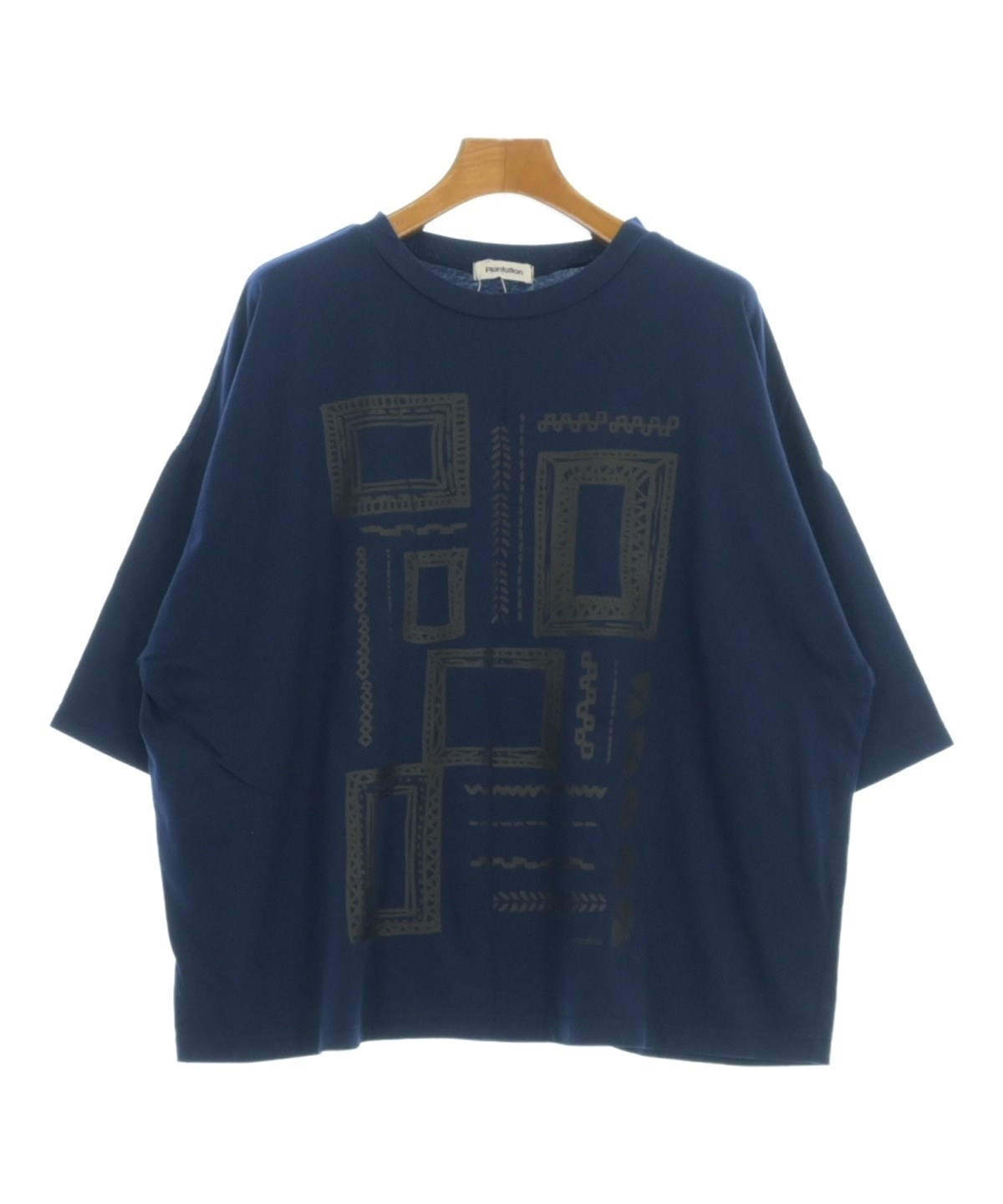 Plantation - 329 プランテーション Plantation 七分袖 カットソー Tシャツ plantation（プランテーション）Tシャツ・カットソー 紺 サイズ:M