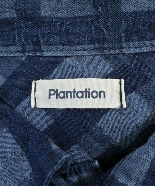 plantation（プランテーション）シャツワンピース 青 サイズ:M レディース/2200665605307