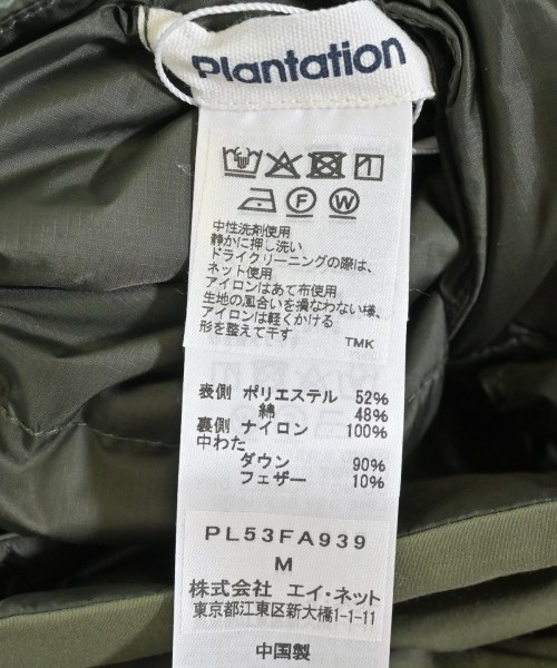 plantation（プランテーション）ダウンコート カーキ サイズ:M レディース/2200686148012
