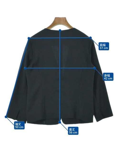 NATURAL BEAUTY（ナチュラルビューティー）ノーカラージャケット 紺 サイズ:38(M位) レディース/2200649690039