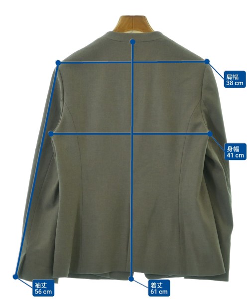 LAUTREAMONT（ロートレアモン）ノーカラージャケット グレー サイズ:38(M位) レディース/2200624837022