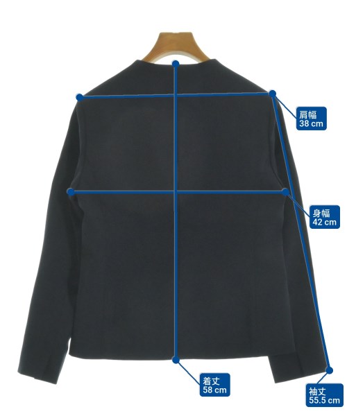 LAUTREAMONT（ロートレアモン）ノーカラージャケット 紺 サイズ:38(M位) レディース/2200635431042