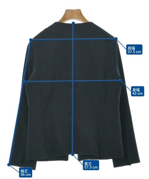 LAUTREAMONT（ロートレアモン）ノーカラージャケット 紺 サイズ:38(M位) レディース/2200647268018