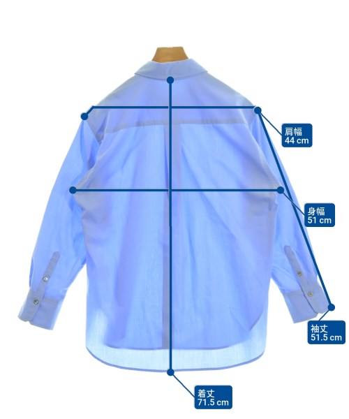 LAUTREAMONT（ロートレアモン）ドレスシャツ 青 サイズ:38(M位) レディース/2200639264073