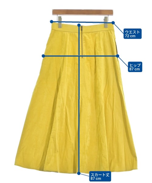 MOGA（モガ）ロング・マキシ丈スカート 黄 サイズ:3(M位) レディース/2200666450074