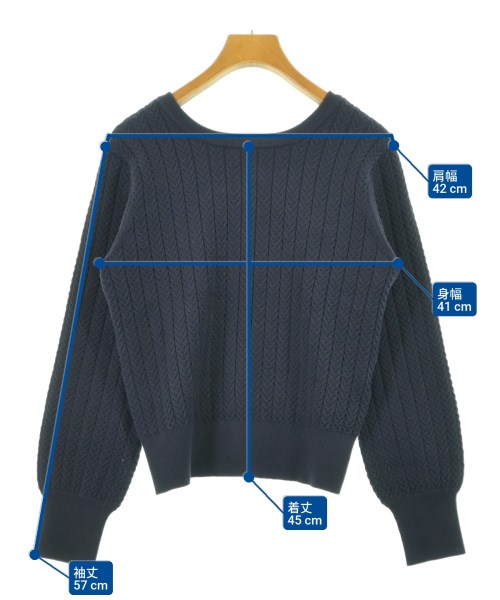 組曲（クミキョク）ニット・セーター 紺 サイズ:2(M位) レディース/2200622177069