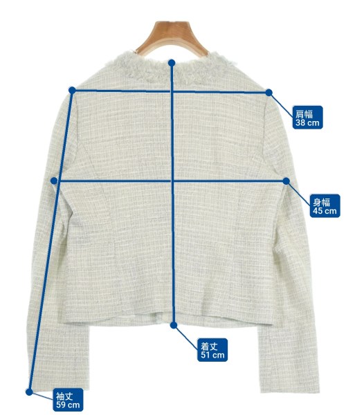 組曲（クミキョク）ノーカラージャケット グレー サイズ:3(L位) レディース/2200637870016