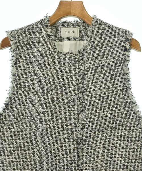 ROPE（ロペ）ノーカラージャケット 黒 サイズ:F レディース/2200678984017