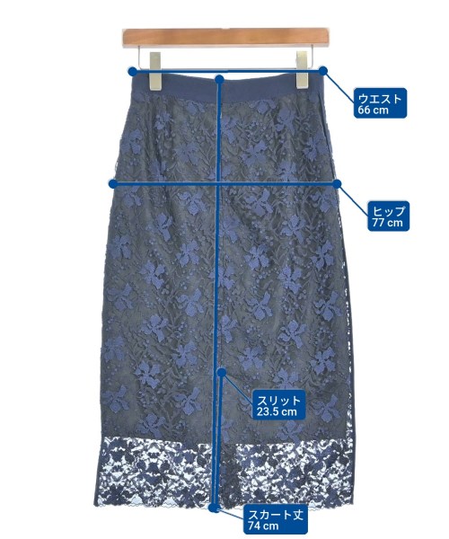 ROPE（ロペ）ロング・マキシ丈スカート 紺 サイズ:36(S位) レディース/2200661966020