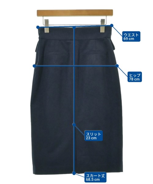 Pinky&Dianne（ピンキーアンドダイアン）ひざ丈スカート 紺 サイズ:38(M位) レディース/2200662940074