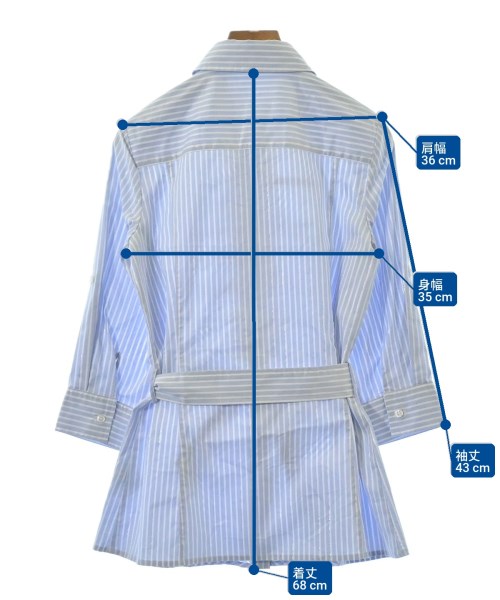 NARA CAMICIE（ナラカミーチェ）カジュアルシャツ 青 サイズ:1(M位) レディース/2200621511031