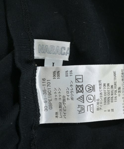 NARA CAMICIE（ナラカミーチェ）タンクトップ 黒 サイズ:1(M位) レディース/2200676149210