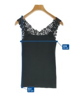 NARA CAMICIE（ナラカミーチェ）タンクトップ 黒 サイズ:1(M位) レディース/2200676149210