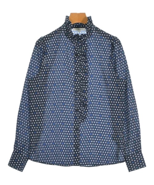 NARA CAMICIE(ナラカミーチェ)ブラウス 紺 サイズ:0(S位)/2200657197025