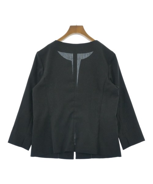 NATURAL BEAUTY BASIC（ナチュラルビューティーベーシック）ノーカラージャケット 黒 サイズ:L レディース/2200636530058