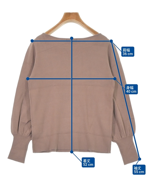 NATURAL BEAUTY BASIC（ナチュラルビューティーベーシック）ニット・セーター ピンク サイズ:M レディース/2200629946019