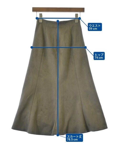 NATURAL BEAUTY BASIC（ナチュラルビューティーベーシック）ロング・マキシ丈スカート グレー サイズ:XS レディース/2200636365087