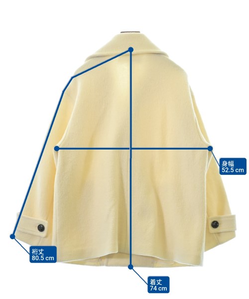 NATURAL BEAUTY BASIC（ナチュラルビューティーベーシック）ピーコート 白 サイズ:S レディース/2200635294029