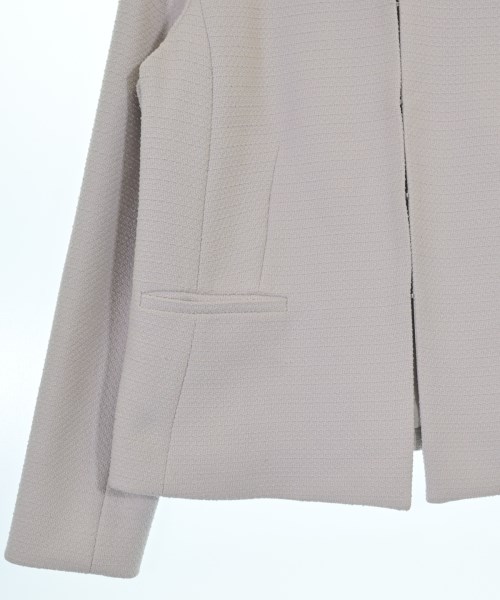 NATURAL BEAUTY BASIC（ナチュラルビューティーベーシック）ノーカラージャケット ベージュ サイズ:S レディース/2200614225082