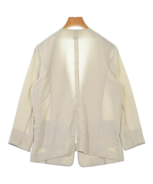 NATURAL BEAUTY BASIC（ナチュラルビューティーベーシック）ノーカラージャケット ベージュ サイズ:L レディース/2200619445225