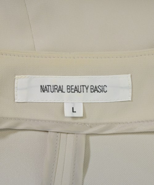 NATURAL BEAUTY BASIC（ナチュラルビューティーベーシック）ノーカラージャケット ベージュ サイズ:L レディース/2200619445225