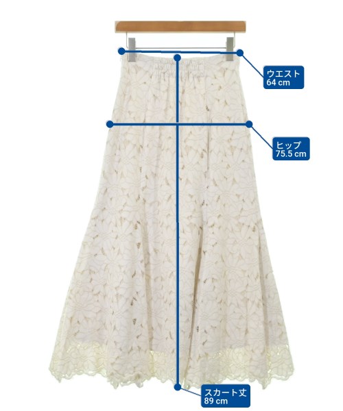 NATURAL BEAUTY BASIC（ナチュラルビューティーベーシック）ロング・マキシ丈スカート 白 サイズ:M レディース/2200604712011