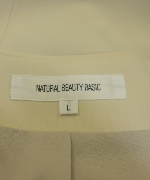 NATURAL BEAUTY BASIC（ナチュラルビューティーベーシック）ノーカラージャケット ベージュ サイズ:L レディース/2200672453052