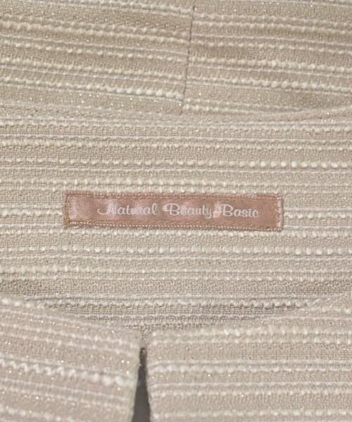 NATURAL BEAUTY BASIC（ナチュラルビューティーベーシック）ノーカラージャケット ベージュ サイズ:S レディース/2200670861026
