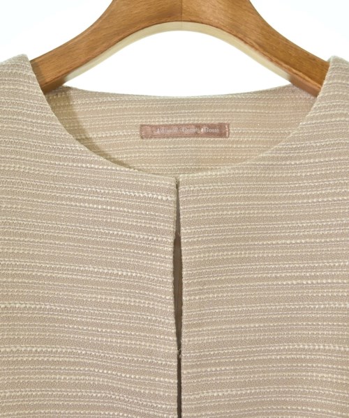 NATURAL BEAUTY BASIC（ナチュラルビューティーベーシック）ノーカラージャケット ベージュ サイズ:S レディース/2200670861026