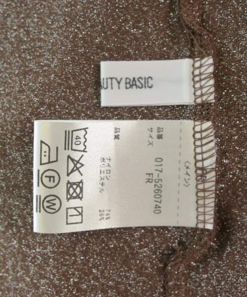 NATURAL BEAUTY BASIC（ナチュラルビューティーベーシック）Tシャツ・カットソー 茶 サイズ:F レディース/2200673711069