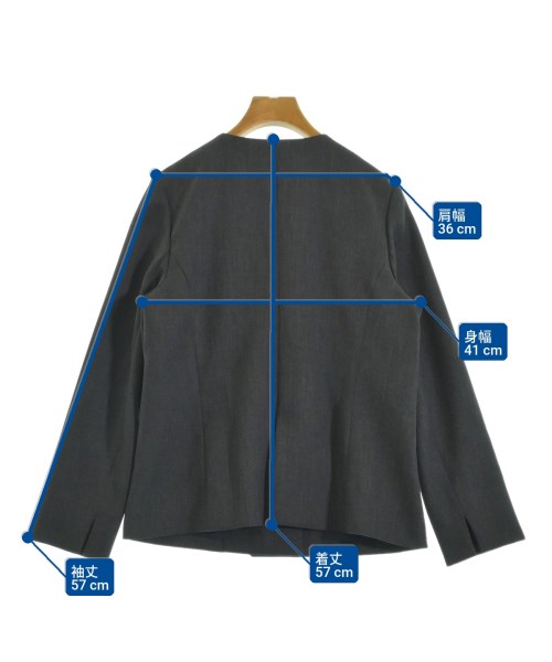 NATURAL BEAUTY BASIC（ナチュラルビューティーベーシック）ノーカラージャケット グレー サイズ:M レディース/2200673612021