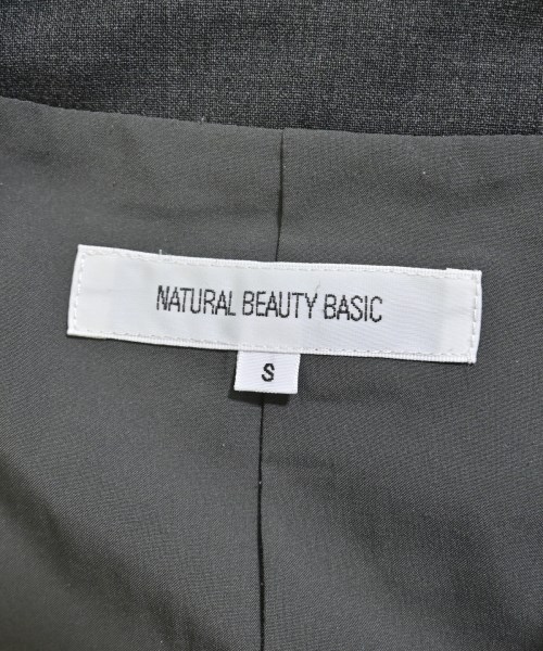 NATURAL BEAUTY BASIC（ナチュラルビューティーベーシック）ノーカラージャケット グレー サイズ:S レディース/2200691017044