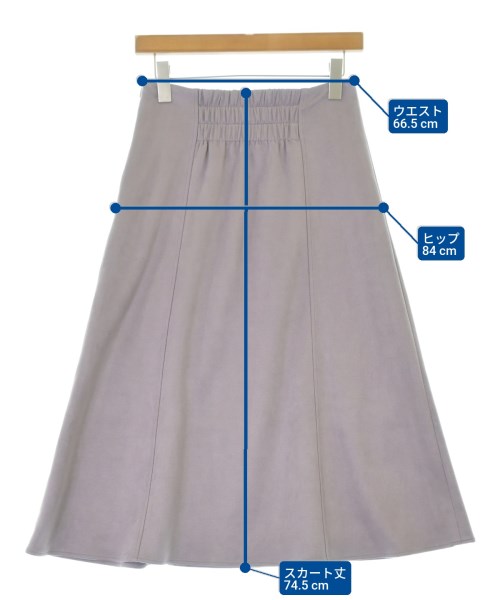 NATURAL BEAUTY BASIC（ナチュラルビューティーベーシック）ロング・マキシ丈スカート 紫 サイズ:M レディース/2200693774020