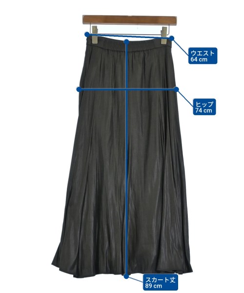 NATURAL BEAUTY BASIC（ナチュラルビューティーベーシック）ロング・マキシ丈スカート グレー サイズ:M レディース/2200700681044