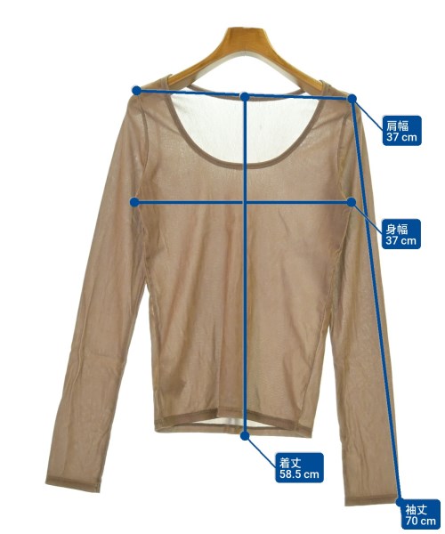 NATURAL BEAUTY BASIC（ナチュラルビューティーベーシック）Tシャツ・カットソー 茶 サイズ:FR レディース/2200659622044