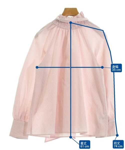 NATURAL BEAUTY BASIC（ナチュラルビューティーベーシック）カジュアルシャツ ピンク サイズ:S レディース/2200662287049