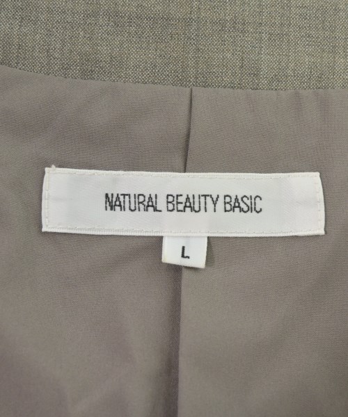 NATURAL BEAUTY BASIC（ナチュラルビューティーベーシック）ノーカラージャケット グレー サイズ:L レディース/2200637870054