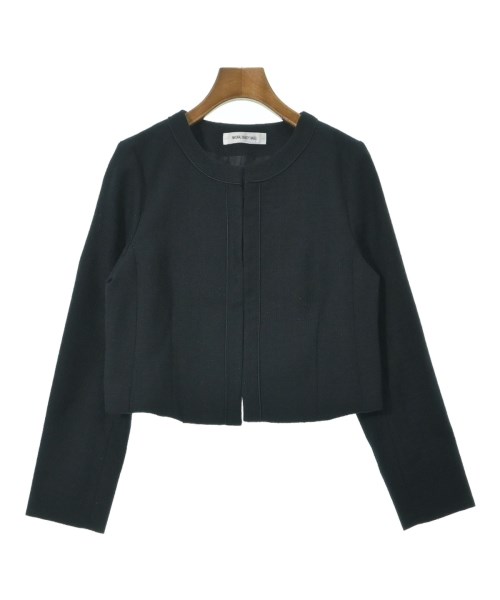 NATURAL BEAUTY BASIC(ナチュラルビューティーベーシック)ノーカラージャケット 紺 サイズ:M/2200648435013