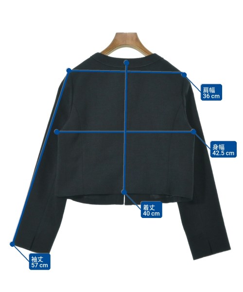 NATURAL BEAUTY BASIC（ナチュラルビューティーベーシック）ノーカラージャケット 紺 サイズ:M レディース/2200648435013